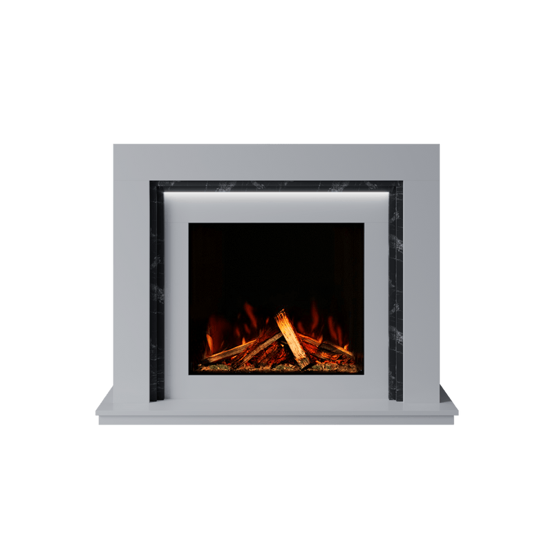 Bespoke Fireplaces Polar White & Titanium Galaxy Madrida Marble Suite 700 S