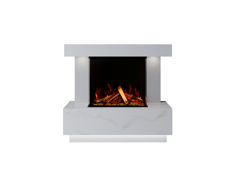 Bespoke Fireplaces Polar White & Calacatta Roma Marble Suite 700 3DP