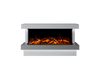 Bespoke Fireplaces Polar White & Grey Sparkle Quartz Verona Marble Suite 1250 X