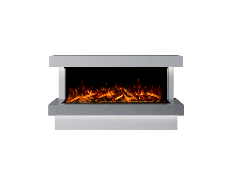 Bespoke Fireplaces Polar White & Italian Grey Verona Marble Suite 1250 X