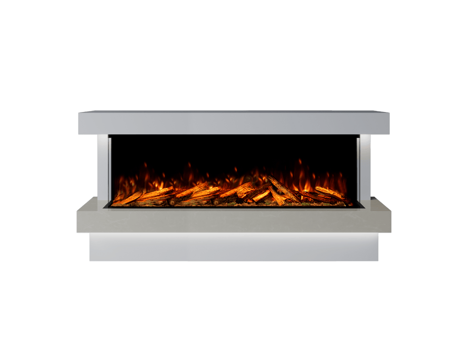 Bespoke Fireplaces Polar White & Nacarado Verona Marble Suite 1500 X