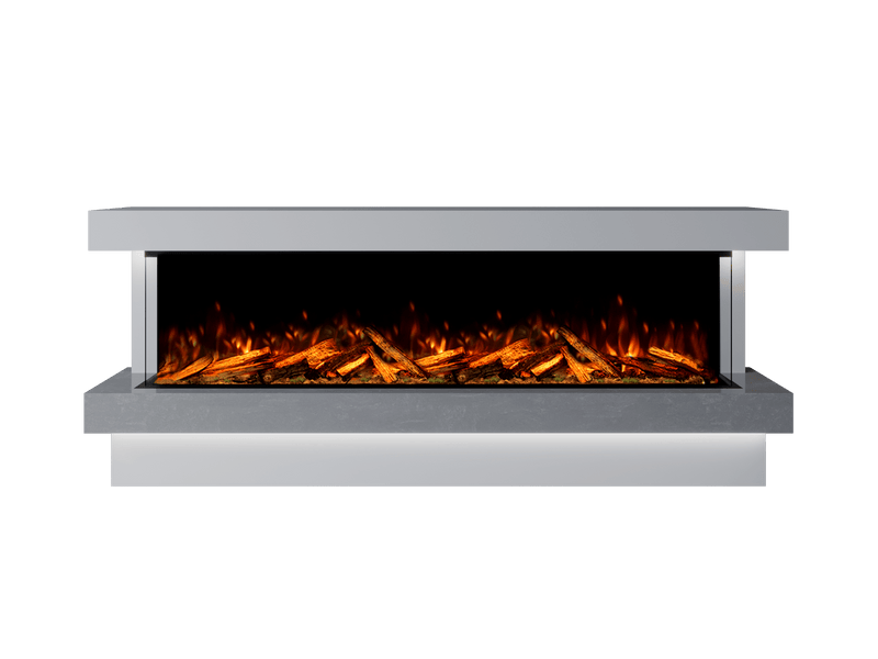 Bespoke Fireplaces Polar White & Italian Grey Verona Marble Suite 2000 X