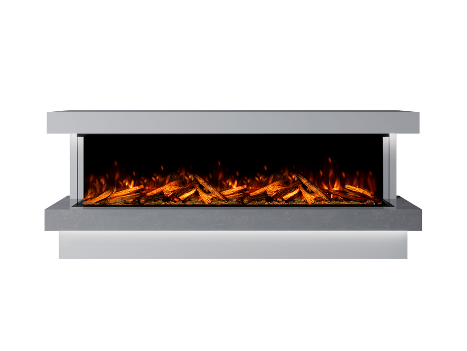 Bespoke Fireplaces Polar White & Italian Grey Verona Marble Suite 2000 X