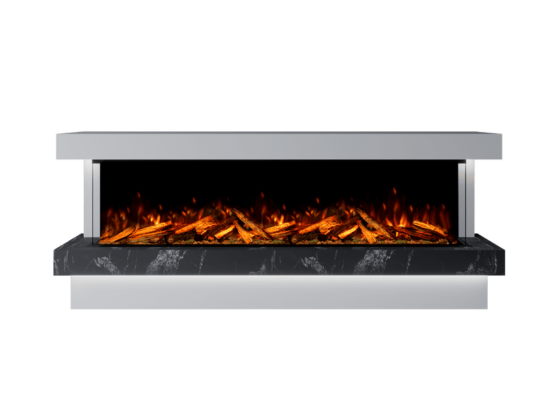 Bespoke Fireplaces Polar White & Titanium Galaxy Verona Marble Suite 2000 X