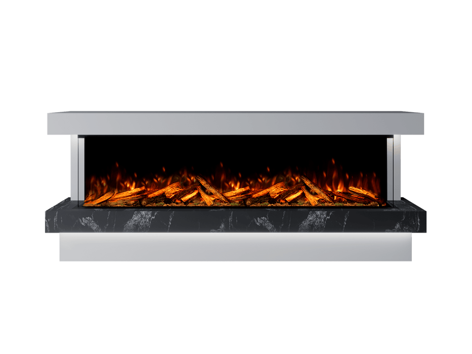 Bespoke Fireplaces Polar White & Titanium Galaxy Verona Marble Suite 2000 X