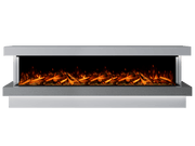 Bespoke Fireplaces Polar White & Grey Sparkle Quartz Verona Marble Suite 2500 X