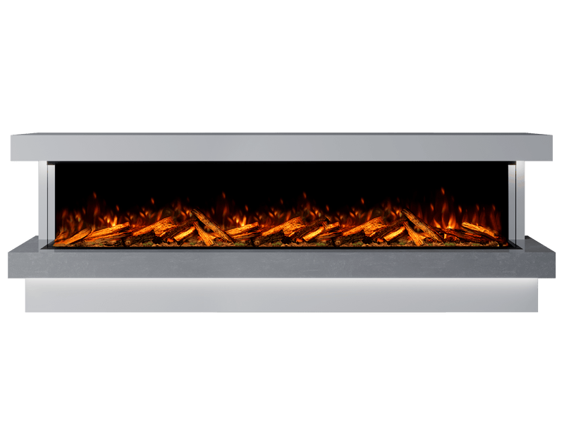 Bespoke Fireplaces Polar White & Italian Grey Verona Marble Suite 2500 X