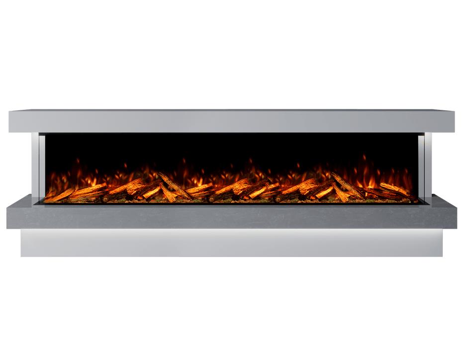 Bespoke Fireplaces Polar White & Italian Grey Verona Marble Suite 2500 X