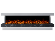 Bespoke Fireplaces Polar White & Titanium Galaxy Verona Marble Suite 2500 X