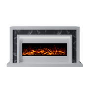 Bespoke Fireplaces Polar White & Titanium Galaxy Zenith Marble Suite 1000 S