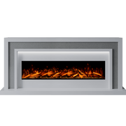 Bespoke Fireplaces Polar White & Grey Sparkle Quartz Zenith Marble Suite 1300 S