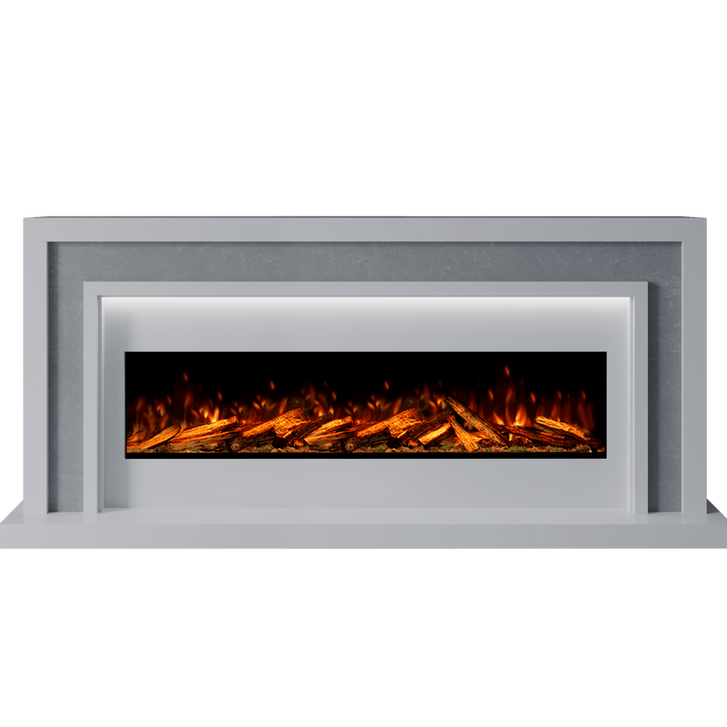 Bespoke Fireplaces Polar White & Italian Grey Zenith Marble Suite 1300 S