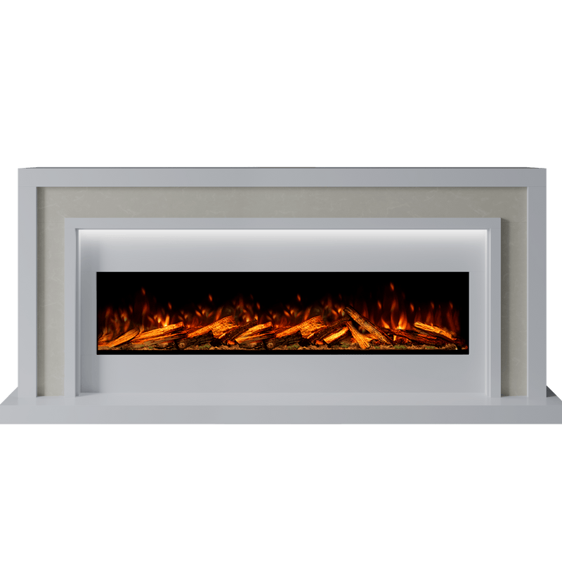 Bespoke Fireplaces Polar White & Nacarado Zenith Marble Suite 1300 S