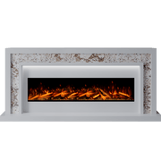 Bespoke Fireplaces Polar White & Rosiana Zenith Marble Suite 1300 S