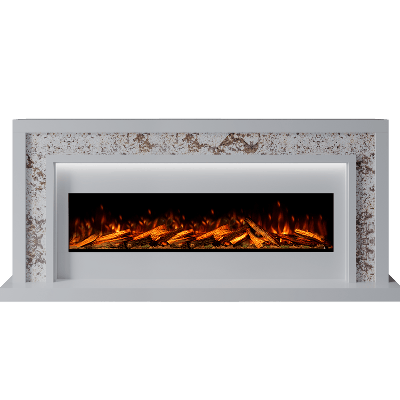 Bespoke Fireplaces Polar White & Rosiana Zenith Marble Suite 1300 S