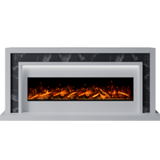 Bespoke Fireplaces Polar White & Titanium Galaxy Zenith Marble Suite 1300 S
