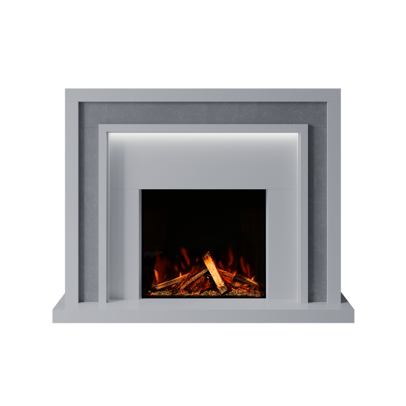 Bespoke Fireplaces Polar White & Italian Grey Zenith Marble Suite 700 S