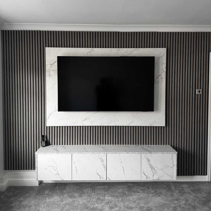 TV Backboard in Crystal Marble