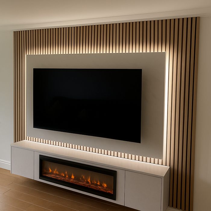 Floating Wall Unit with 40" Electric Fire - 2m Width