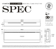 FIRÉZ 1800 Slimline Electric Fireplace - LUXE SUPPLIES
