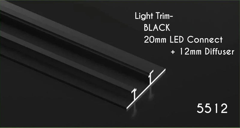 LED Light Trim - 20mm Connect & 12mm Diffuser - LUXE SUPPLIES