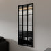 Luxe Supplies Rectangular Black Iron Grid Mirror