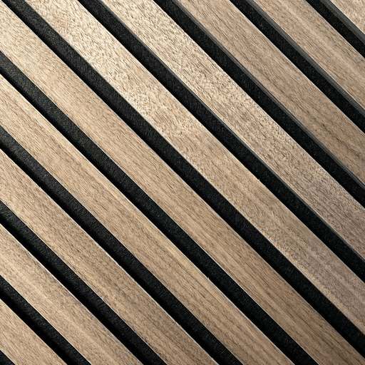 Luxe Supplies Walnut Standard Acoustic Slat Wall Panel