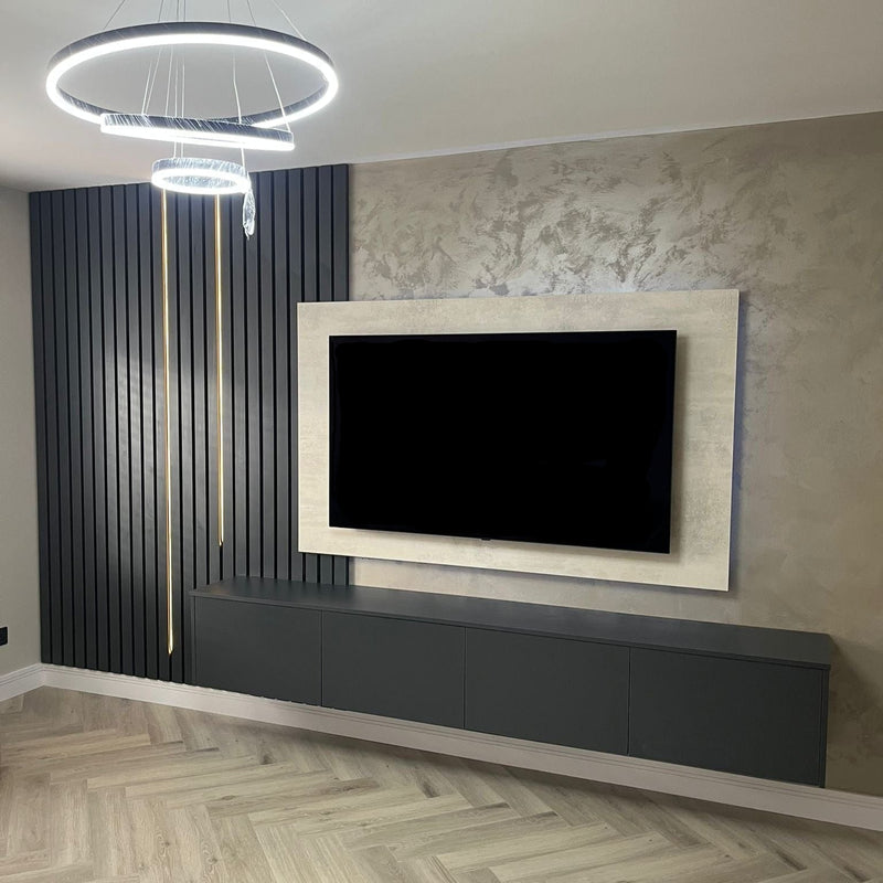 Luxe Supplies TV Backboard in White Chromix