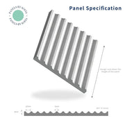 Panels By Sofia Black Fluted Wall Panels