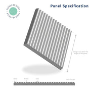 Panels By Sofia Black Mini Ribbed Wall Panels