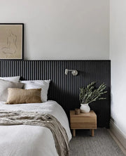 Panels By Sofia Black Ribbed Wall Panels