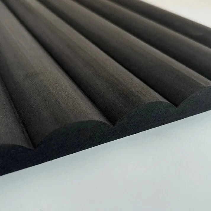 Panels By Sofia Black Ribbed Wall Panels
