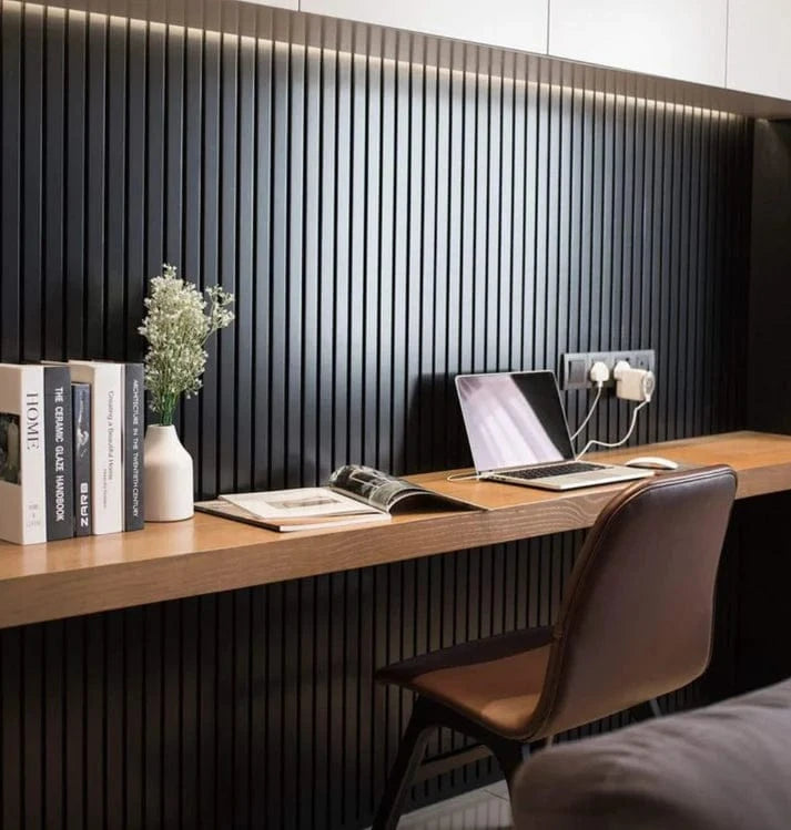 Panels By Sofia Black Slat Wall Panels