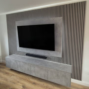 Pre-assembled Floating Wall Unit with 4 Cupboards - 2.2m Width - LUXE SUPPLIES