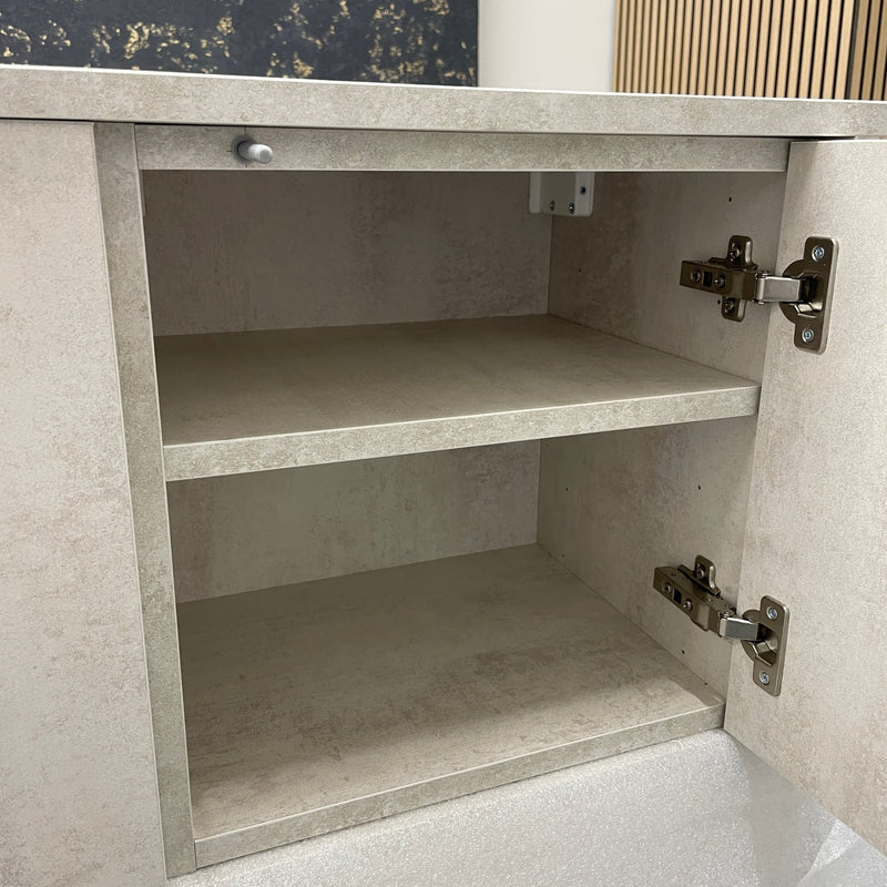 Pre-assembled Floating Wall Unit with 40" Electric Fire - 2m Width - LUXE SUPPLIES