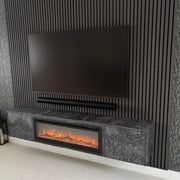 Premium Pre-assembled Floating Wall Unit with 40" Electric Fire - 2m Width - LUXE SUPPLIES