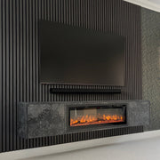 Premium Pre-assembled Floating Wall Unit with 40" Electric Fire - 2m Width - LUXE SUPPLIES