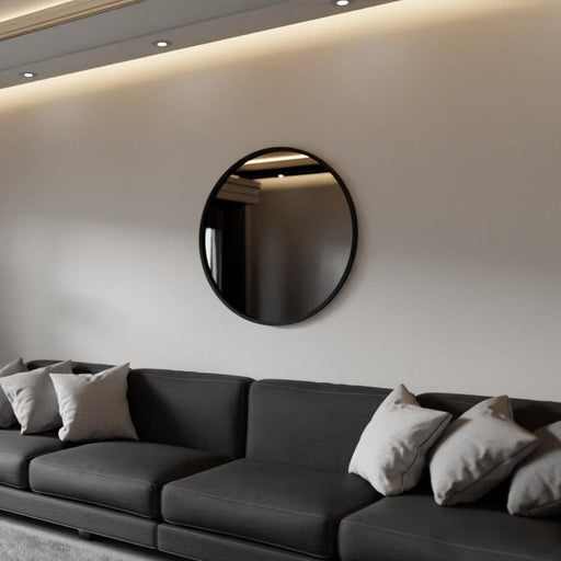 Round Black Iron Mirror - LUXE SUPPLIES