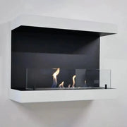 ScandiFlames Dakota White 3-sided Wall Biofireplace - 80cm