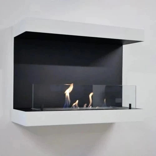 ScandiFlames Dakota White 3-sided Wall Biofireplace - 80cm