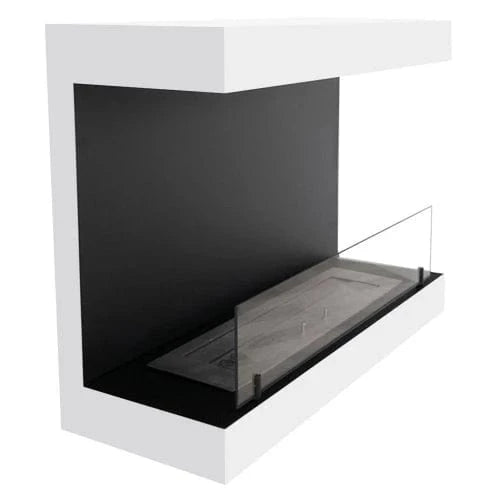 ScandiFlames Dakota White 3-sided Wall Biofireplace - 80cm