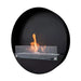 ScandiFlames Delaware Large Round Wall Mounted Biofireplace - Black