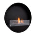 ScandiFlames Delaware Large Round Wall Mounted Biofireplace - Black