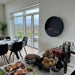 ScandiFlames Delaware Large Round Wall Mounted Biofireplace - Black