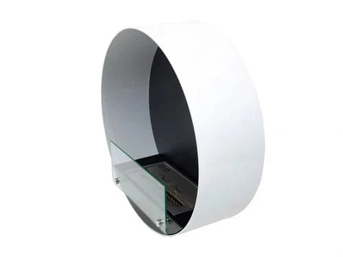 ScandiFlames Delaware Round Wall Mounted Biofireplace - White