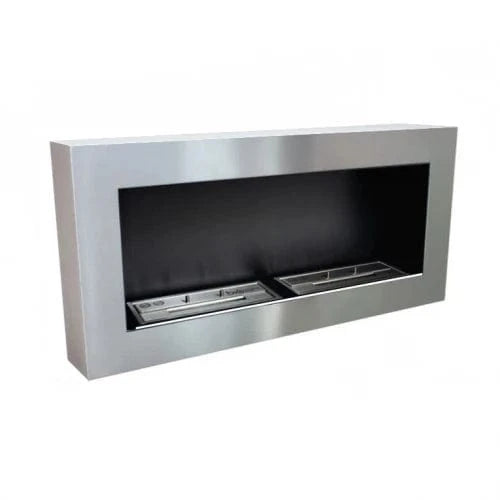ScandiFlames Large Wall Mounted Biofireplace - Steel