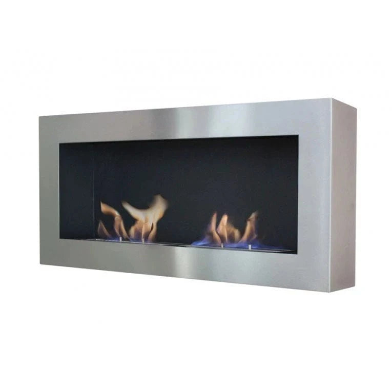 ScandiFlames Large Wall Mounted Biofireplace - Steel