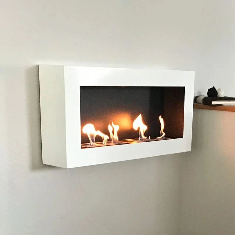 ScandiFlames Large Wall Mounted Biofireplace - White