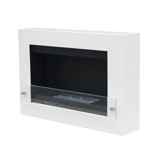 ScandiFlames Nebraska Wall Mounted Biofireplace - White