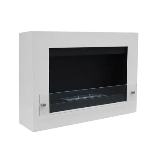 ScandiFlames Nebraska Wall Mounted Biofireplace - White